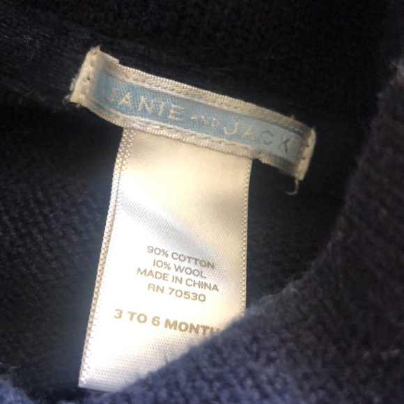 Janie and Jack Baby Boy Navy Sweater - Picture 3 of 4